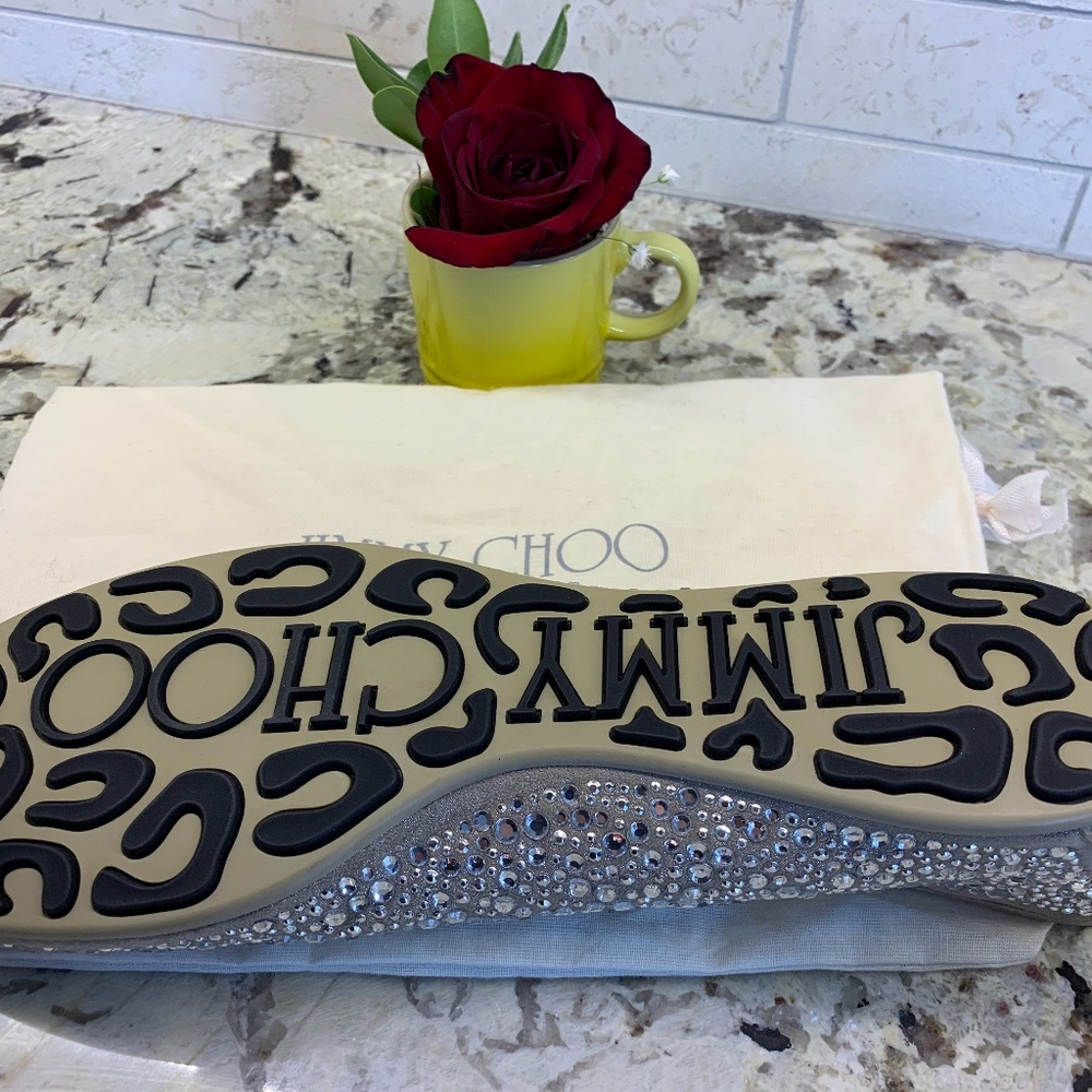 Jimmy Choo Weber Crystal Ballet Flats - Picture 4 of 5